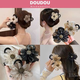 Kẹp tóc bông hoa Doudou Cặp tóc nữ Kẹp gắp tóc Kẹp càng cua Kẹp tóc càng cua 8cm Kẹp tóc nữ ZJ137