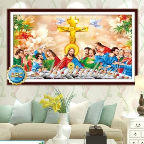 - Tranh đính đá chúa bữa tiệc ly Y8139 ( 120x70)cm