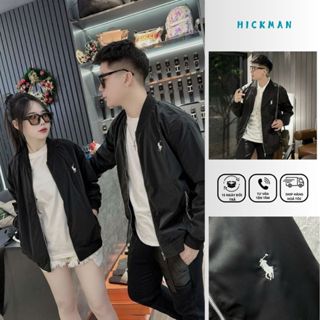 Áo Bomber Nam Ráp Lau Ren, Áo Khoác Gió 2 Lớp Nam Nữ Thêu Hình Cao Bồi Cưỡi Ngựa Siêu Đẹp-HICKMAN