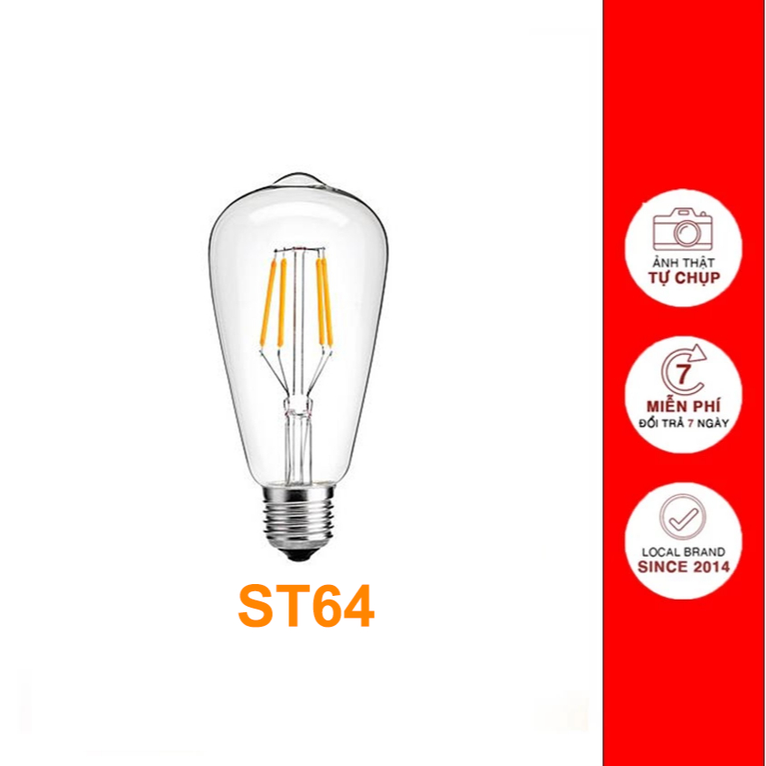 Bóng led edison ST64 - bóng đu đủ 4w