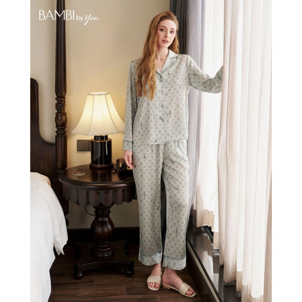 BỘ NGỦ NỮ CHÍNH HÃNG BAMBI - Set Pijama Golden Glam – 1243 LV hình 1