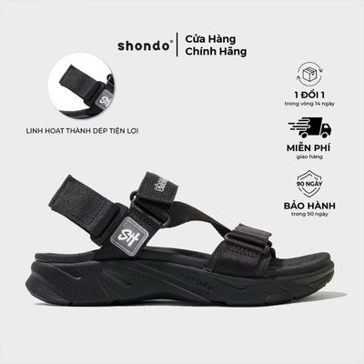 Giày Sandals F8 Shondo Full Đen F8M1112