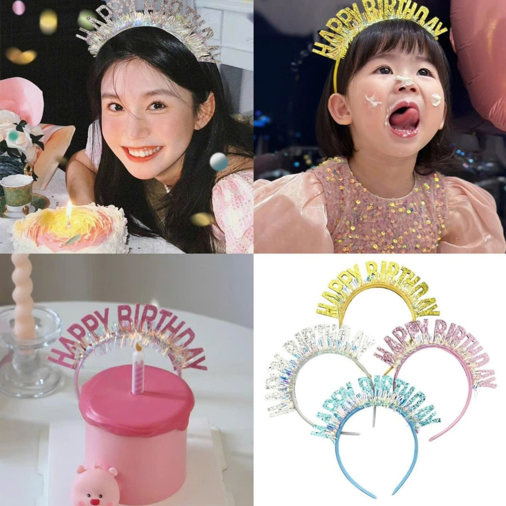 [XẢ KHO] Combo 2 Bờm Happy Birthday - Trang trí sinh nhật