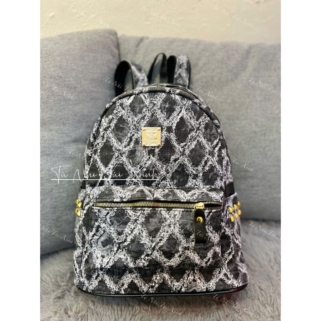 Balo da họa tiết giả jean bò