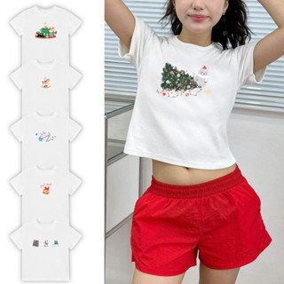 [NOEL] Áo thun nữ MINI TEE GIÁNG SINH hình in dễ thương cotton co dãn 4 chiều - Kraken Drk.