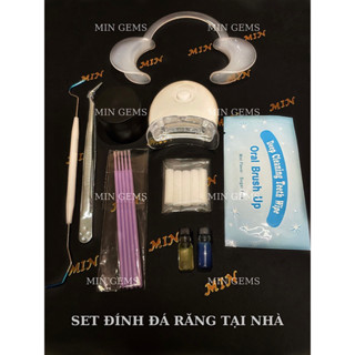 Set đính đá răng tại nhà công nghệ nha khoa, đính gems răng Min Gems tặng kèm 1 viên đá bất kì ( có hoả tốc Hà Nội )