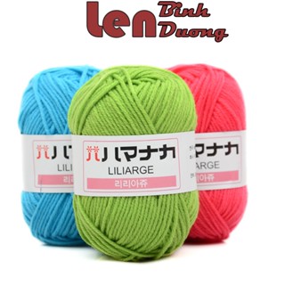 Len Milk Cotton Hàn 25g, Sợi Chắc, Mềm, Mịn