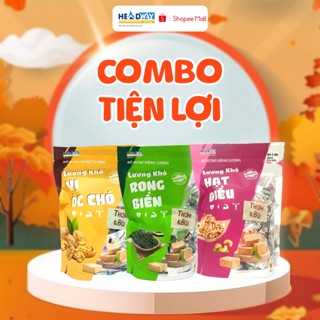 Combo Năng Lượng 3 Lương Khô Mix Vị Óc Chó, Hạt ĐIều, Rong Biển Headwayvina Bổ Sung Năng Lượng Béo Bùi Thơm Ngon Đặc Tr