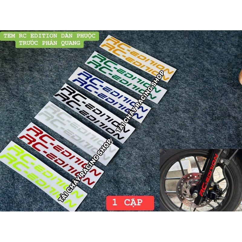 [ 1 CẶP ] TEM RC DÁN PHUỘC TRƯỚC PHẢN QUANG
