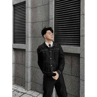 [ nhận hàng trước tết ]  Áo/ quần raw denim - raw black denim set