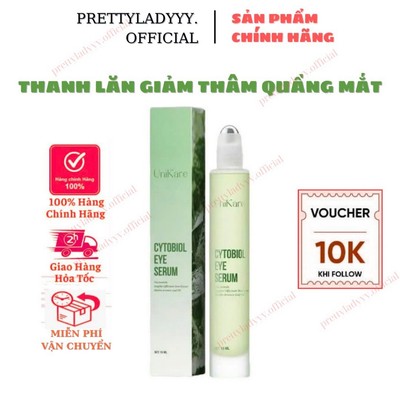 Thanh Lăn Giảm Thâm Quầng Mắt, Mỏi Mắt Cytobiol Eye 10ml, UNIKARE LE'PEAU