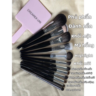 KHÔNG CÓ GƯƠNG [Bộ 12] set 12 cọ trang điểm Nhivie