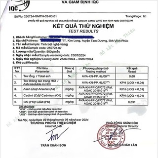 Tinh bột nghệ vàng nguyên chất 500g