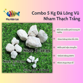 Combo 5 Kg Đá Lông Vũ Nham Thạch Trắng