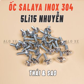 Ốc salaya Inox 304 5li15 gắn ốp đuôi pô Vario 160, dàn áo cho các dòng xe - (Mẫu Hình sao và V2 Thái) Phụ kiện, Phụ tùng