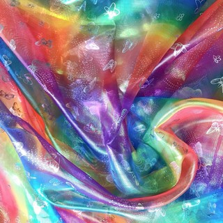 [XẢ KHO] 🌈VẢI VOAN HỒ ĐIỆP CẦU VỒNG 🌈