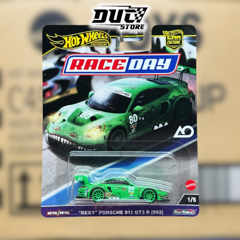 ducstore Xe mô hình HRV72 Hot Wheels "Rexy" Porsche 911 GT3 R (992) - Car Culture Race Day