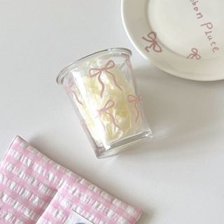 Ly / Cốc Thủy Tinh Chịu Nhiệt Trong Suốt Miệng Loe, In Họa Tiết Dễ Thương , Dung Tích 320 ~ 400ml, Phong Cách Hàn Quốc