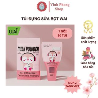 Túi Đựng Sữa Bột Wai 1 Gói 30 Túi , Túi Đựng Sữa Công Thức Tiện Lợi