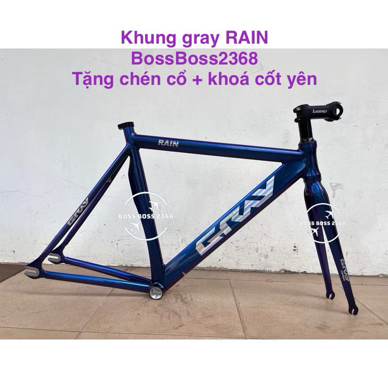 (có sẵn) khung xe fixed gear Gray F10, Gray team, Gray rain hàng real  ( khoá cốt yên + phuộc)