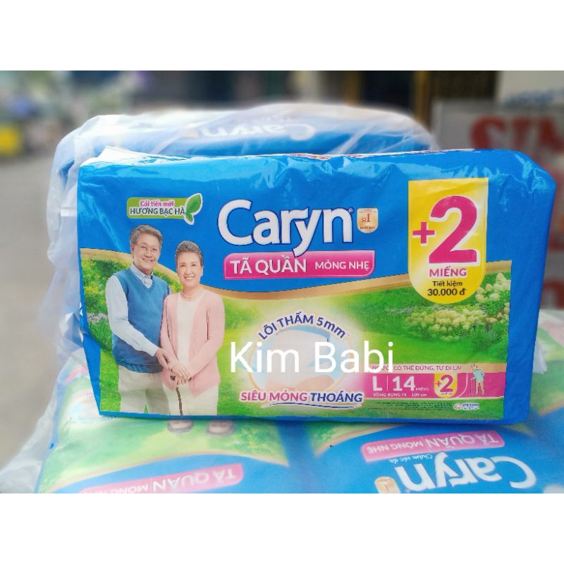 Tã quần người già Caryn M16/L14 /XL12 miếng