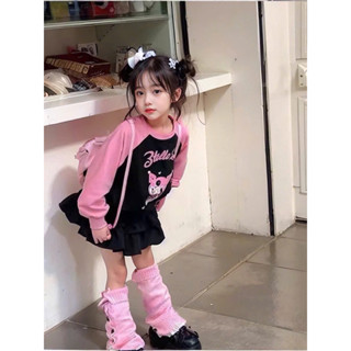 Váy bé gái, áy Kuromi họa tiết dễ thương - Set thời trang mùa đông cho bé gái 12-30kg
