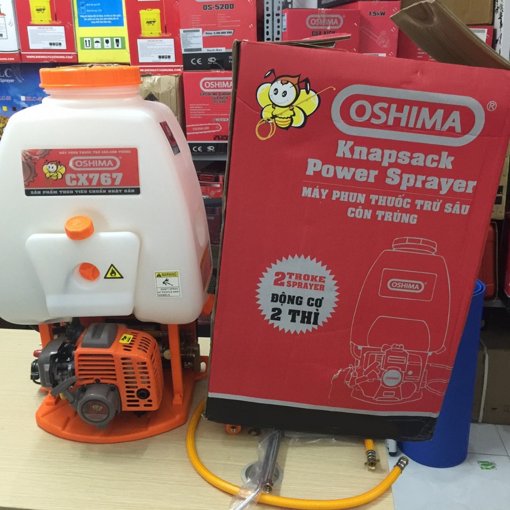 Bình phun diệt côn trùng cho cây ăn quả Oshima CX 768, máy phun thuốc trừ sâu oshima 25 lít