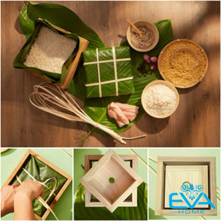 Bộ Khuôn Gói Bánh Chưng Thông Minh 10cm / 12cm / 14cm / 16cm / 18cm / 20cm Bằng Gỗ Tự Nhiên Tiện Lợi