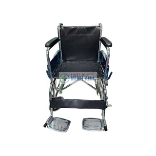 Xe Lăn Khung Inox Tiêu Chuẩn Dành Cho Người Già,Người Tàn Tật, Có Phanh Tay Phía Trước