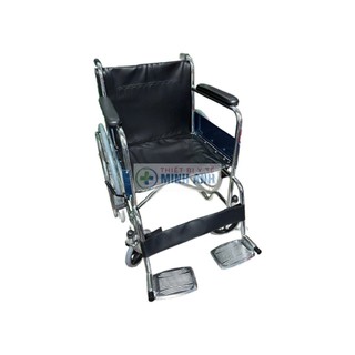 Xe Lăn Khung Inox Tiêu Chuẩn Dành Cho Người Già,Người Tàn Tật, Có Phanh Tay Phía Trước