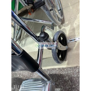 Xe Lăn Khung Inox Tiêu Chuẩn Dành Cho Người Già,Người Tàn Tật, Có Phanh Tay Phía Trước
