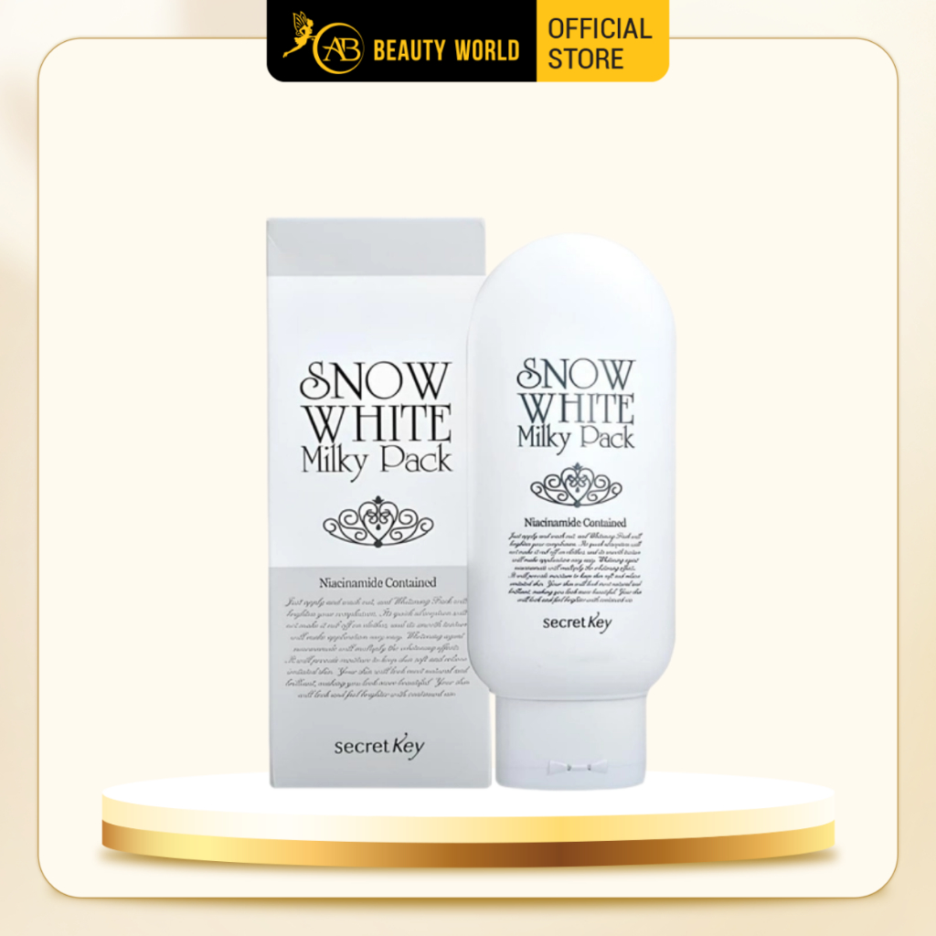 Kem Tắm Trắng Snow White Milky Pack Secret Key 200g AB Beauty World Sản Phẩm Chính Hãng