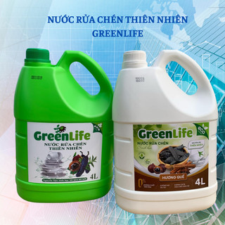  Nước rửa chén bát sinh học Greenlife can 4L an toàn cho người sử dụng 