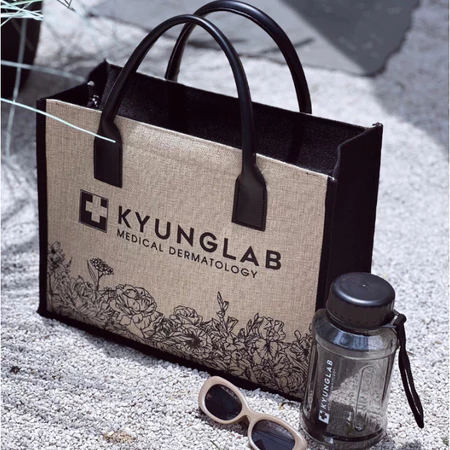Túi vải CANVAS Kyunglab túi tote mùa hè Kyunglab túi có khoá kéo chính hãng