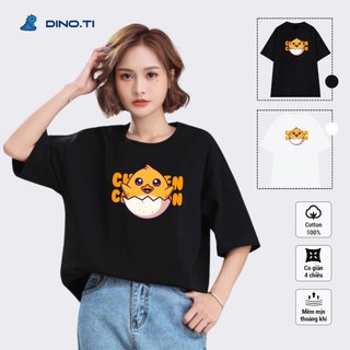 Áo thun Unisex nam nữ Local Brand DINO.TI - In hình cute DT23