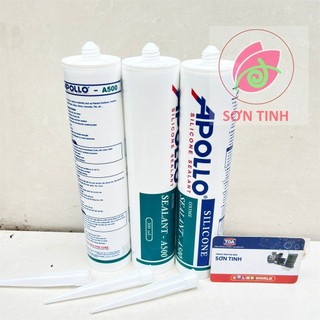 1 chai Keo dán Silicon Apollo A500 màu trắng Trung tính dán kính đa năng