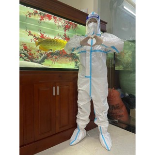 Quần áo phòng dịch, Quần áo bảo hộ vải không dệt, Quần áo phòng chống bụi bẩn dùng cho phun sơn phun thuốc trừ sâu