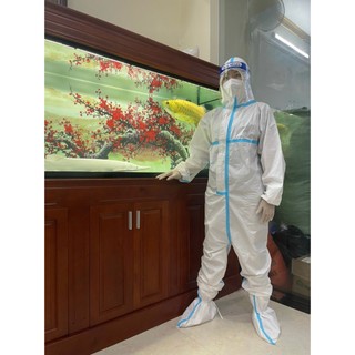 Quần áo phòng dịch, Quần áo bảo hộ vải không dệt, Quần áo phòng chống bụi bẩn dùng cho phun sơn phun thuốc trừ sâu