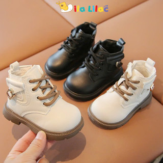 Giày Bốt Tập Đi Cho Bé Gái, Boot Trẻ Em Lót Lông Đế Mềm Êm Chân, Giày Boot Cao Cổ Cho Bé Gái (2268)