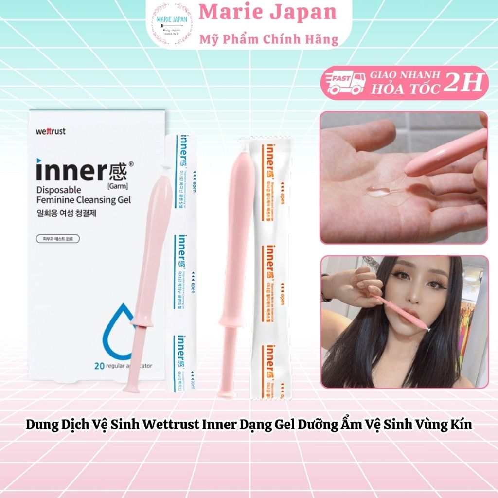 [CHE TÊN] Dung dịch vệ sinh Wettrust Inner dạng gel dưỡng ẩm vệ sinh vùng kín (1 Que lẻ)
