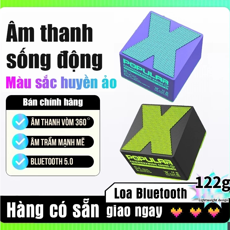 Loa Bluetooth Mini BASIX X1 Không Dây,Trứng Nhấp Nháy nghe nhạc,công nghệ blutooth 5.0 Tặng Kèm Dây