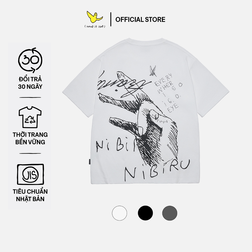 Áo Thun Cổ Tròn Ngắn Tay Unisex Wii Cotton Nibiru - What it isNt