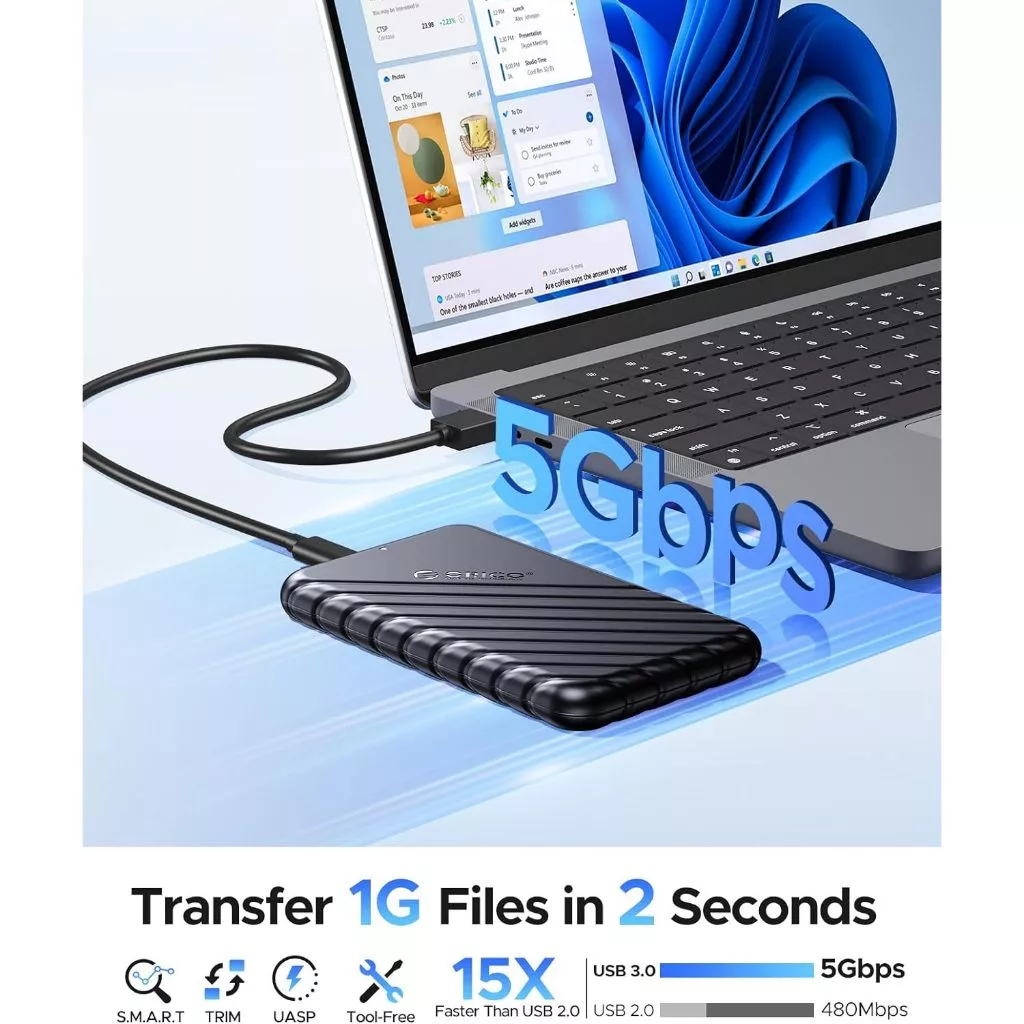 Vỏ ổ cứng ORICO HDD 2.5" SATA 3.0 cho SSD/HDD 2.5" (2521U3)