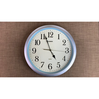 Đồng hồ treo tường kim trôi Casio IQ-48S Quiet Sweep Second silver plastic wall clock