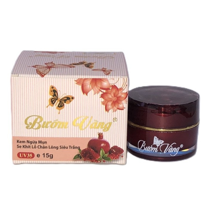 Kem Bướm Vàng Ngừa Mụn Se khít Lỗ Chân Lông Siêu Trắng 15g