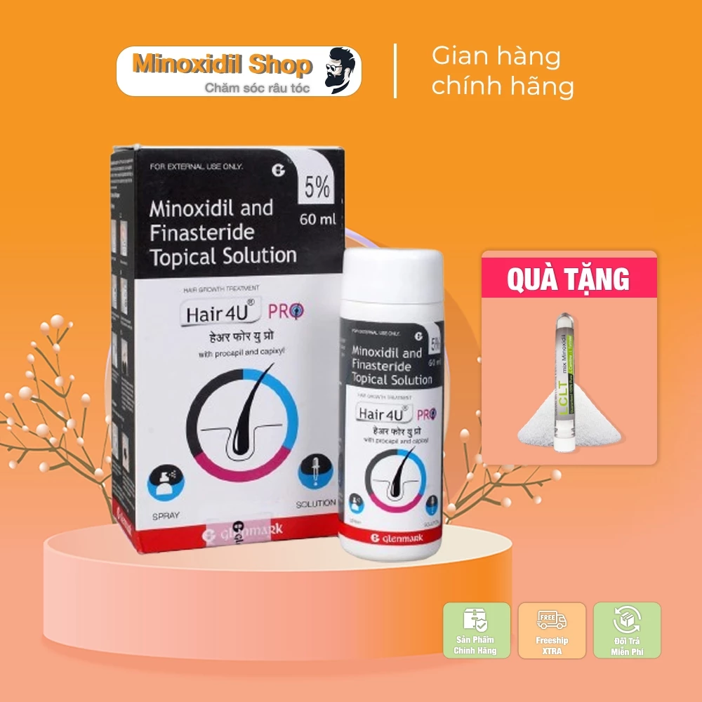 [TẶNG LCLT] Dung Dịch Hair 4U Pro Solution Hỗ Trợ Mọc Tóc