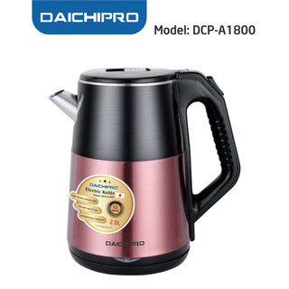 Ấm siêu tốc điện inox Daichipro DCP-A1800 đun sôi nhanh,tay cầm cách nhiệt,tự động ngắt khi sôi (2L)
