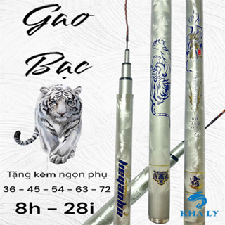 Cần Câu Tay Bạch Hổ 8H Bản Sơn 3D - Tặng Kèm Đọt Phụ Zin Và Phụ Kiện ( Phao Trục Thẻo ) CD-116