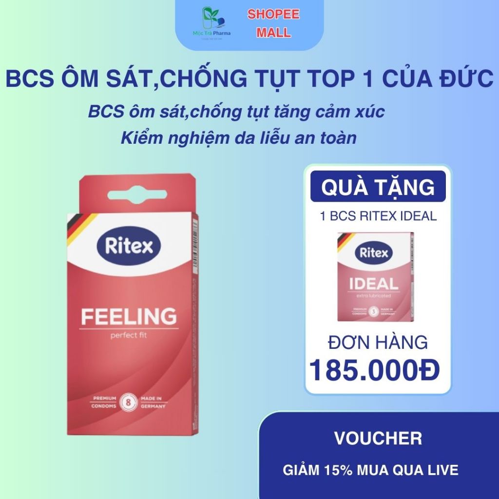 [Dùng thử] Lẻ 1 chiếc BAO CAO SU RITEX FEELING - ÔM SÁT