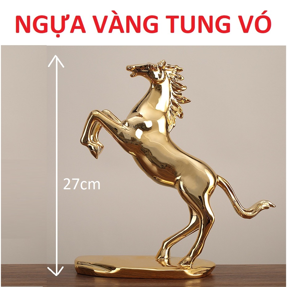 Tượng ngựa vàng tung vó cao cấp,sang trọng